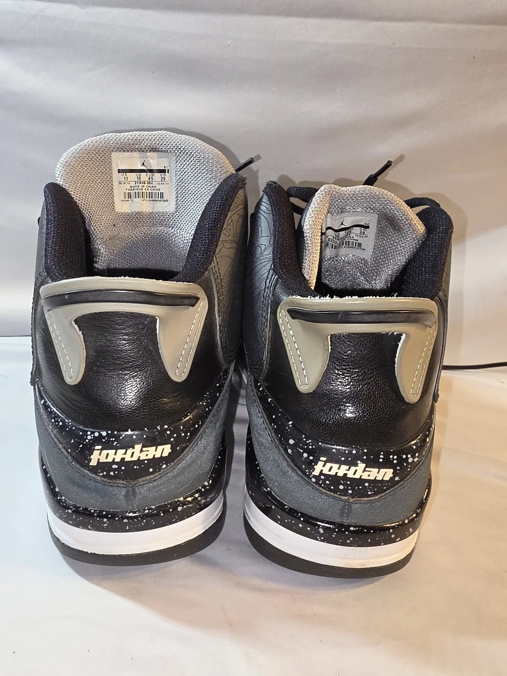 Jordan Men's Black and Gray High-Top Sneakers